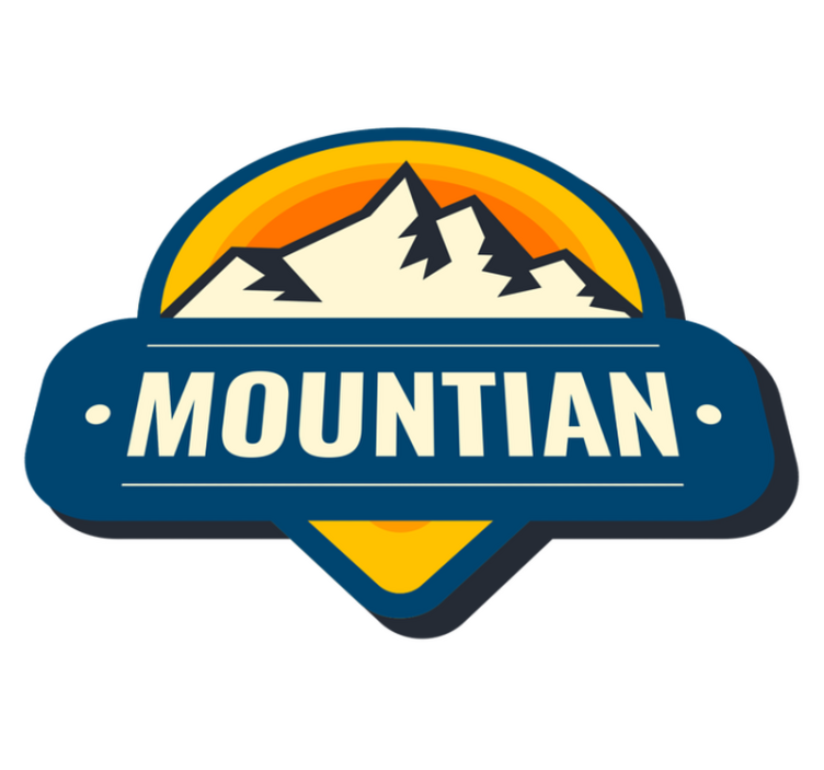 Nature vinyl rug motorhome mountain explorers emblem - TenStickers