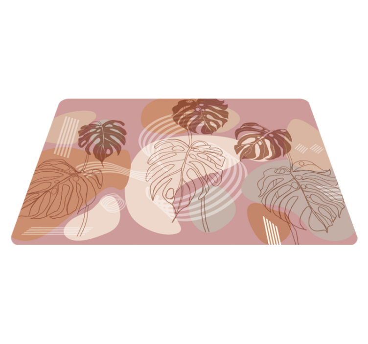 Nature vinyl rug leaf continuous design - TenStickers