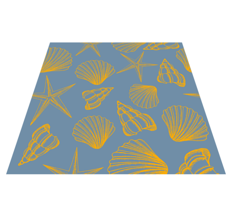 Nature vinyl rug seashells and stars - TenStickers