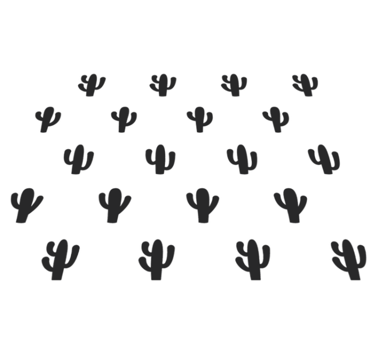 Nature vinyl rug cactus pattern design - TenStickers