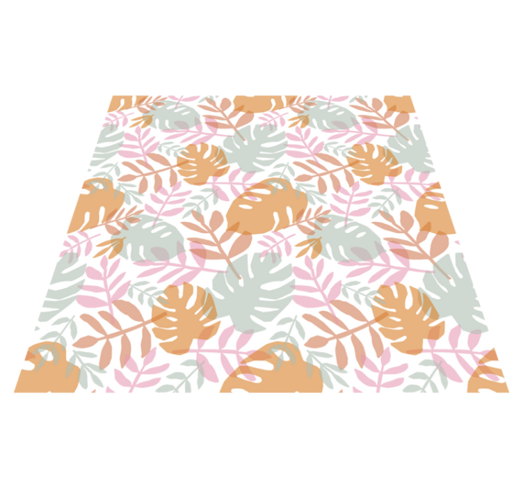 Nature vinyl rug with lush leaf design - TenStickers