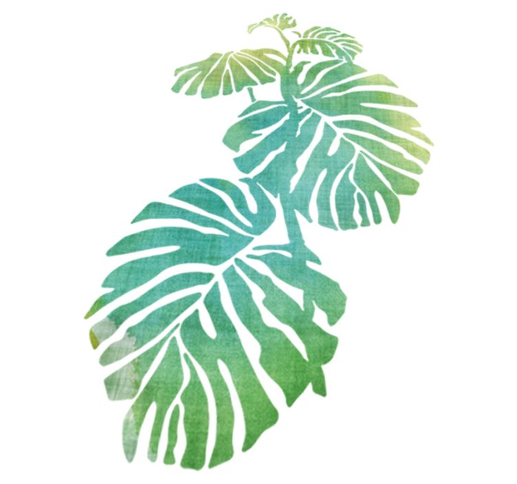 Flower vinyl rug monstera deliciosa - TenStickers