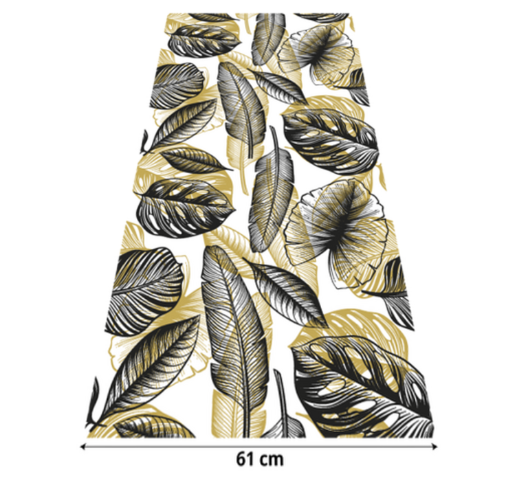 Elegant tropical plants flower vinyl rug - TenStickers