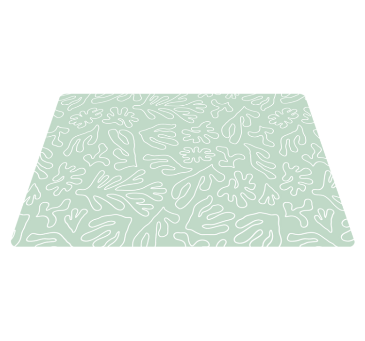 Flower vinyl rug inspired by green seaweed design - TenStickers