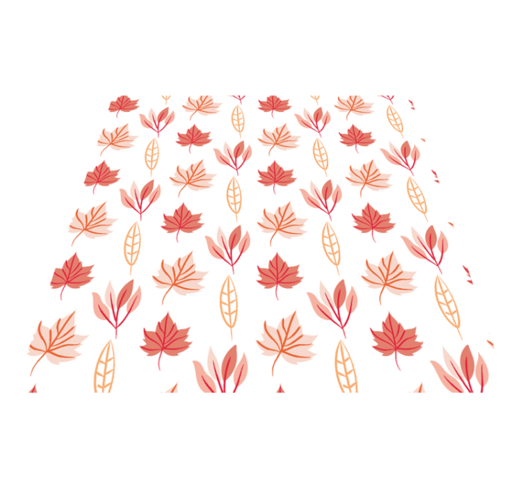 Flower vinyl rug with pink autumn leaves patterns - TenStickers