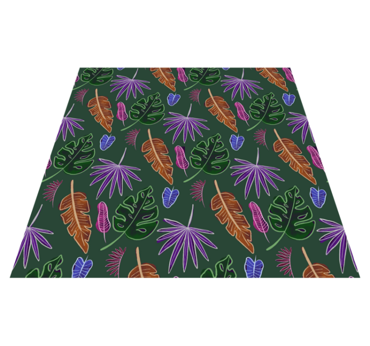 Flower vinyl rug geometric neon screen - TenStickers