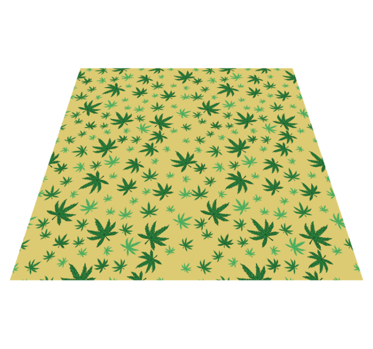 Flower vinyl rug seamless cannabis design - TenStickers