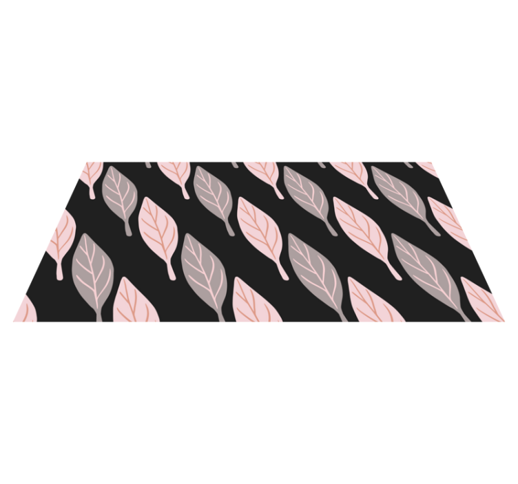 Flower vinyl rug with trendy leaf design - TenStickers