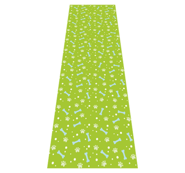 Bedroom vinyl rug with amazing blue and green paws - TenStickers