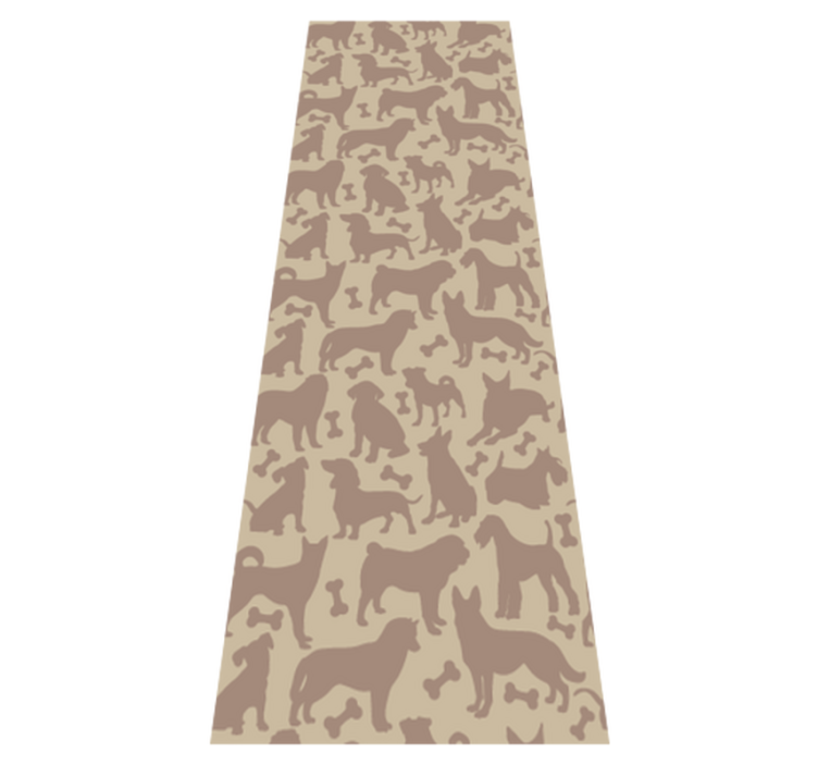 Bedroom vinyl rug with amazing seamless dog design - TenStickers
