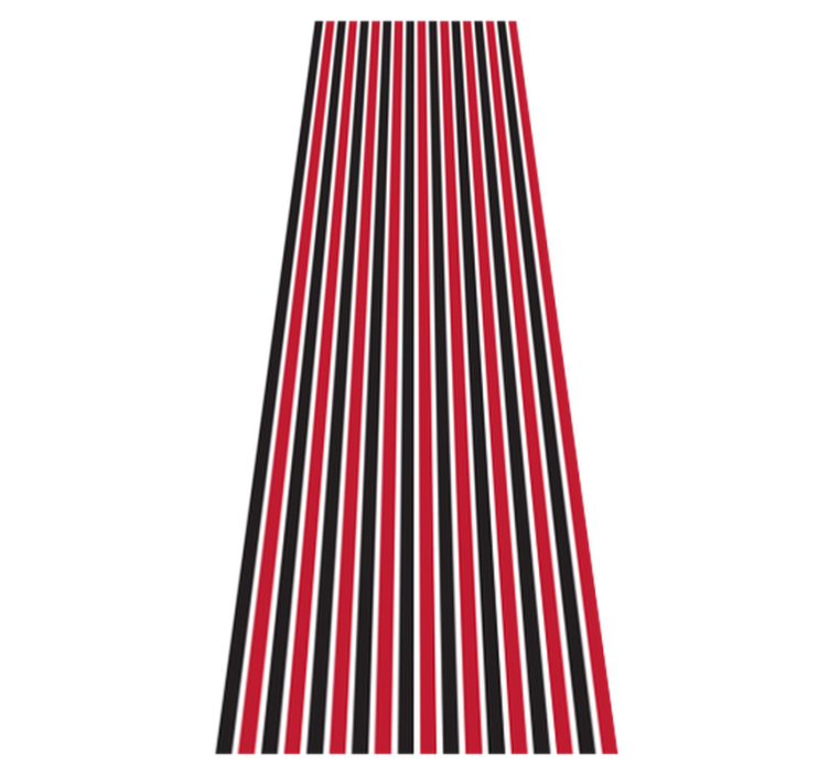 Bedroom vinyl rug with black and red stripes - TenStickers