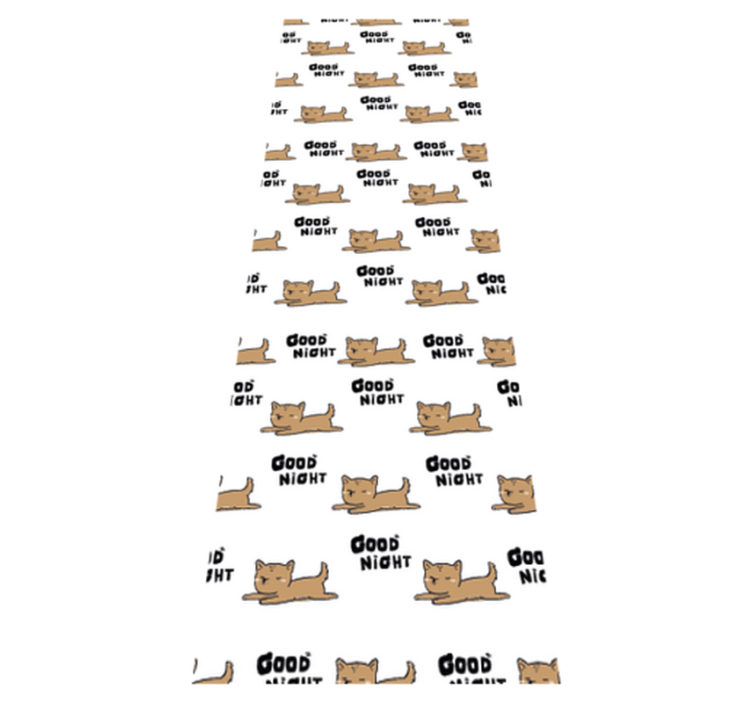 Bedroom vinyl rug cute dog sleeping - TenStickers