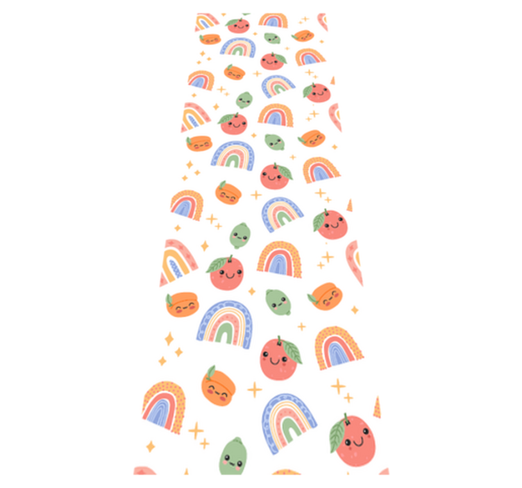 Cute babies fruits with face bedroom vinyl rug - TenStickers