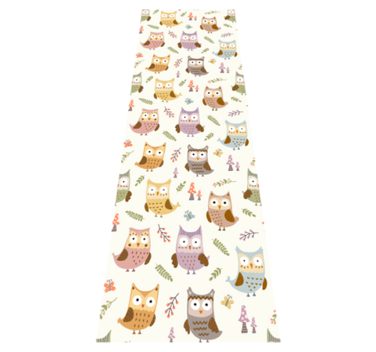 Bedroom vinyl rug with cute profession owls - TenStickers