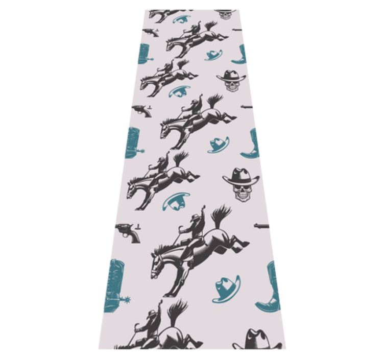 Bedroom vinyl rug with cowboy horse pattern - TenStickers