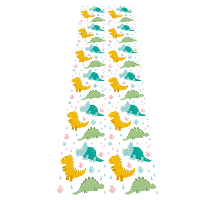 Bedroom vinyl rug with adorable dinosaur design - TenStickers
