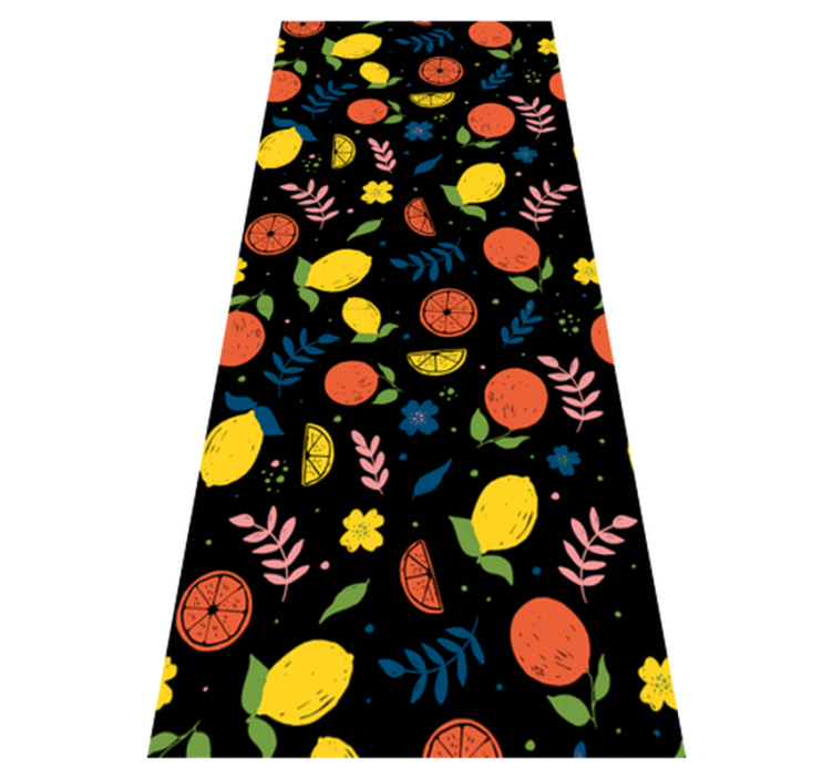 Citrus fruits with leaves bedroom vinyl rug - TenStickers