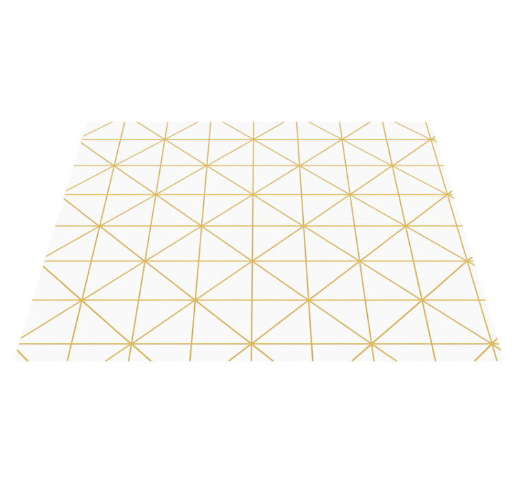 Gold geometric bedroom vinyl rug - TenStickers