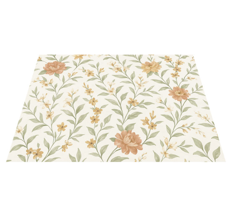 Bedroom vinyl rug asian blossom design - TenStickers