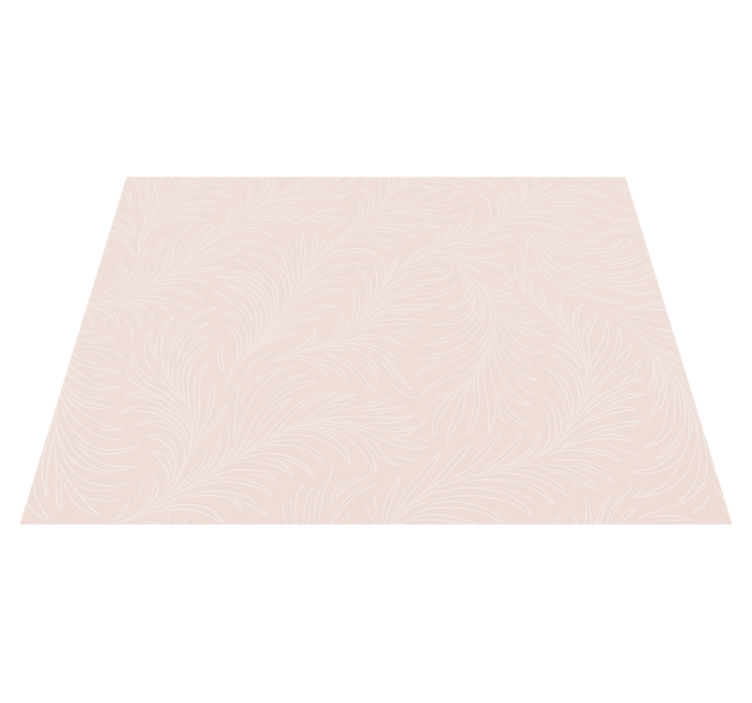 Soft pink botanical bedroom vinyl rug - TenStickers
