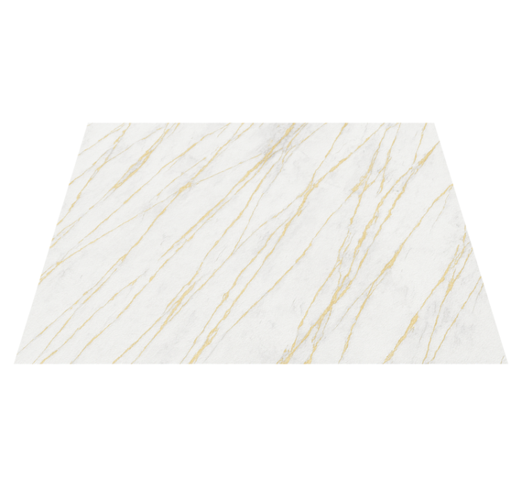 Grey marble with gold bedroom vinyl rug - TenStickers