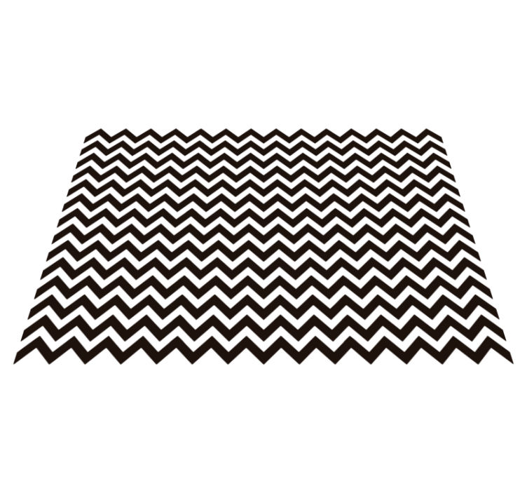 Geometric vinyl rug zigzag stripe pattern - TenStickers