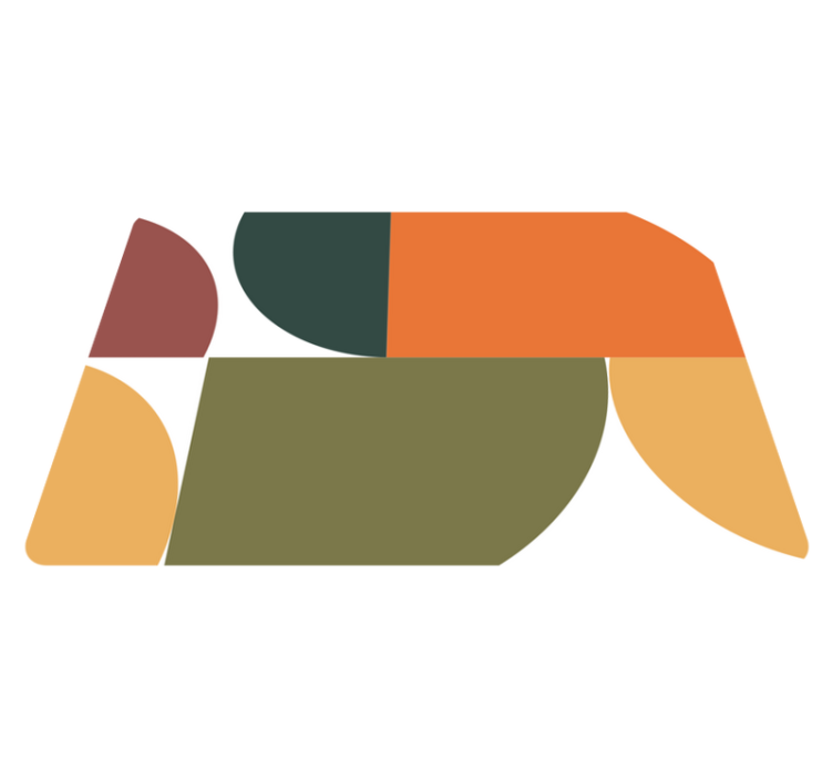 Geometric vinyl rug inspired by abstract art - TenStickers