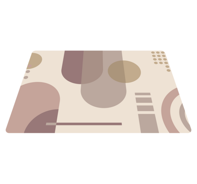 Brown geometric modern art geometric vinyl rug - TenStickers