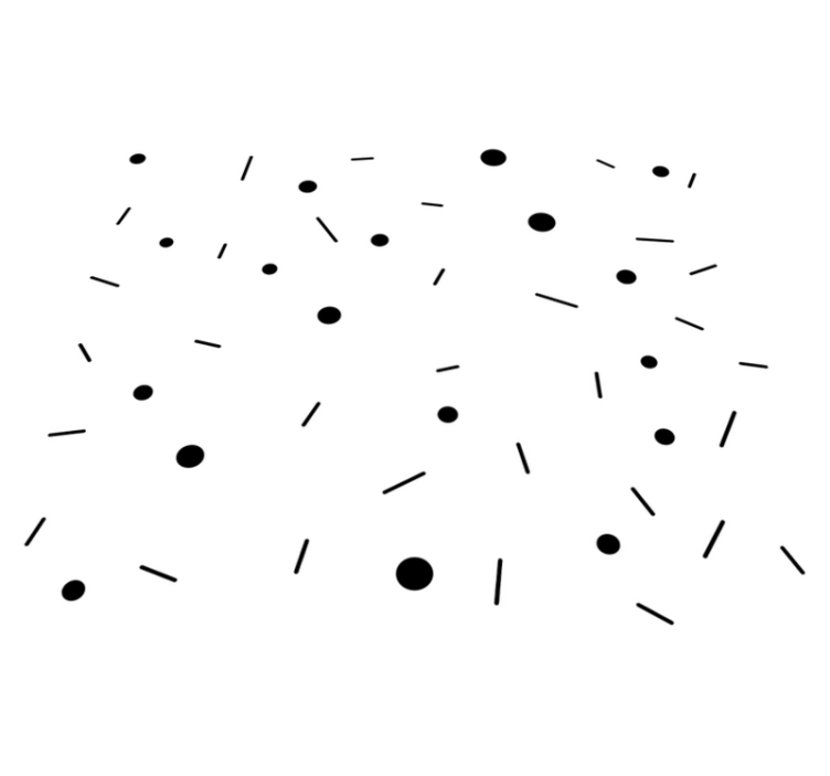 Geometric vinyl rug with circle and line confetti - TenStickers