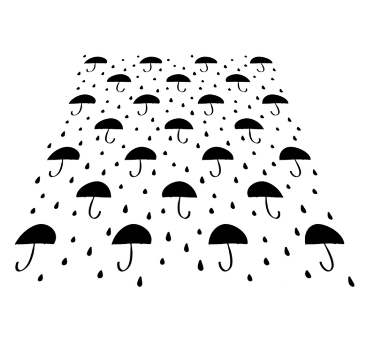 Geometric vinyl rug with rain drop confetti design - TenStickers