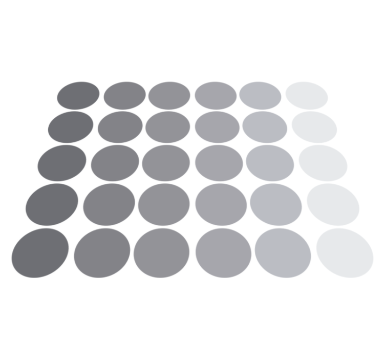 Geometric vinyl rug gray circular patterns - TenStickers