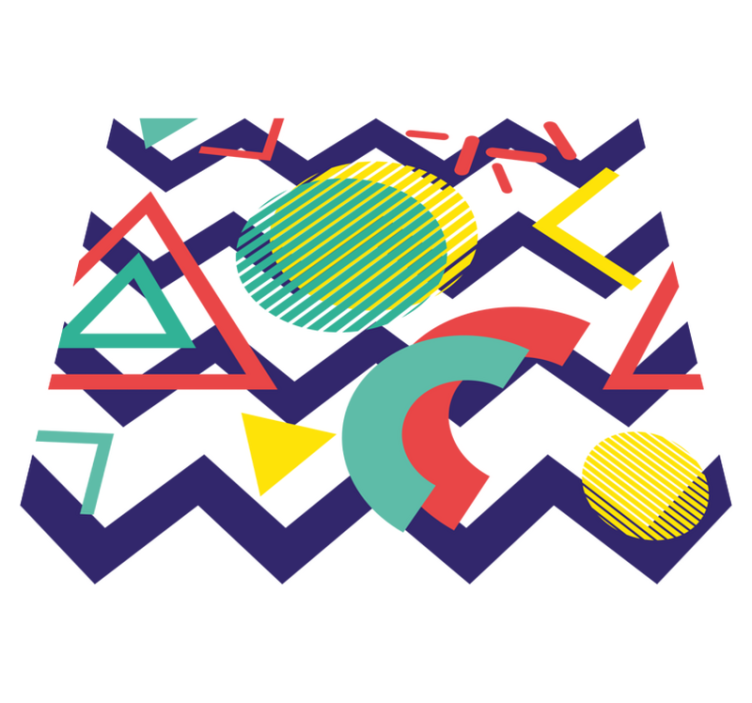 Colorful pattern geometric vinyl rug - TenStickers