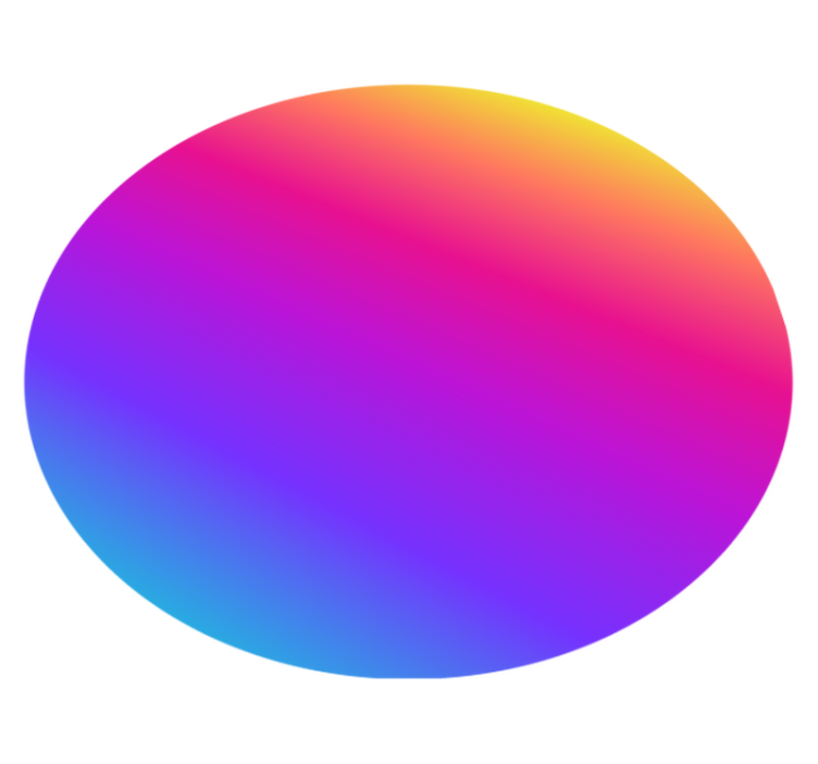 Geometric vinyl rug colorful gradient circle - TenStickers