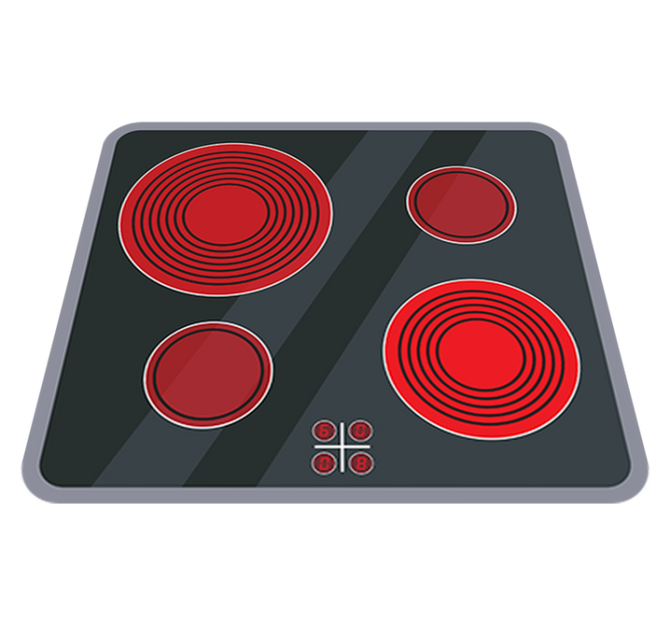 Kids vinyl rug for kitchen ceramic cooktops - TenStickers