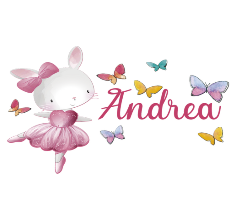 Kids vinyl rug girl dancing ballet with butterflies - TenStickers