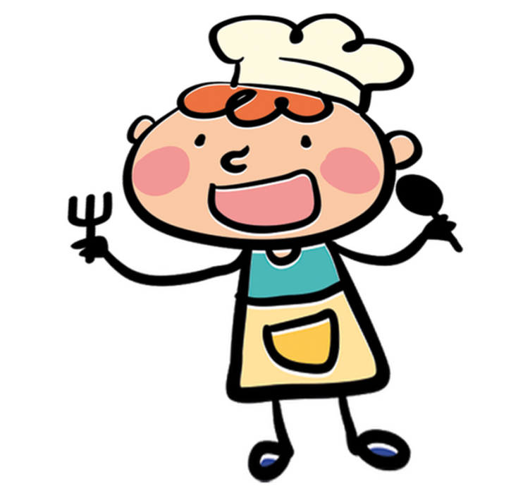 Little chef kids vinyl rug - TenStickers