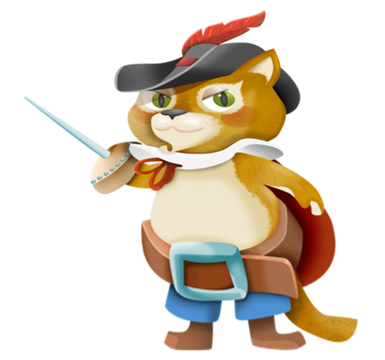 Kids vinyl rug puss in boots design - TenStickers