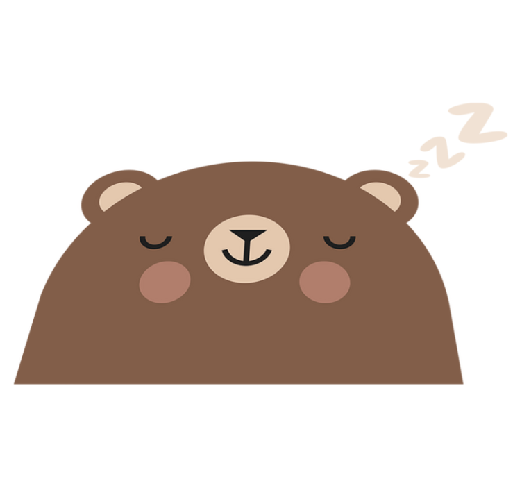 Kids vinyl rug bear for children's bed - TenStickers