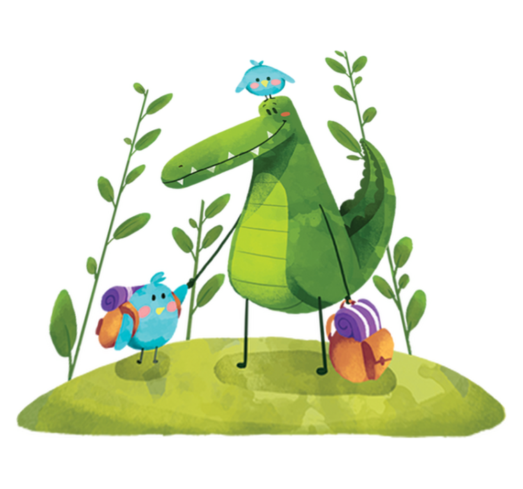 Kids vinyl rug swamp companions - TenStickers