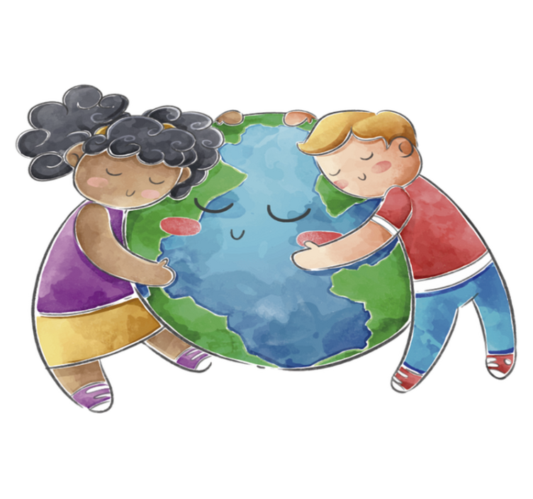 Kids vinyl rug world map for kids - TenStickers
