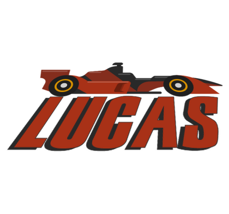 Kids vinyl rug red f1 car personalized design - TenStickers