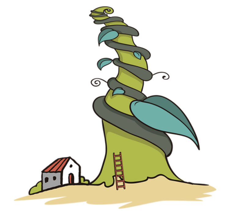 Kids vinyl rug magic beans - TenStickers