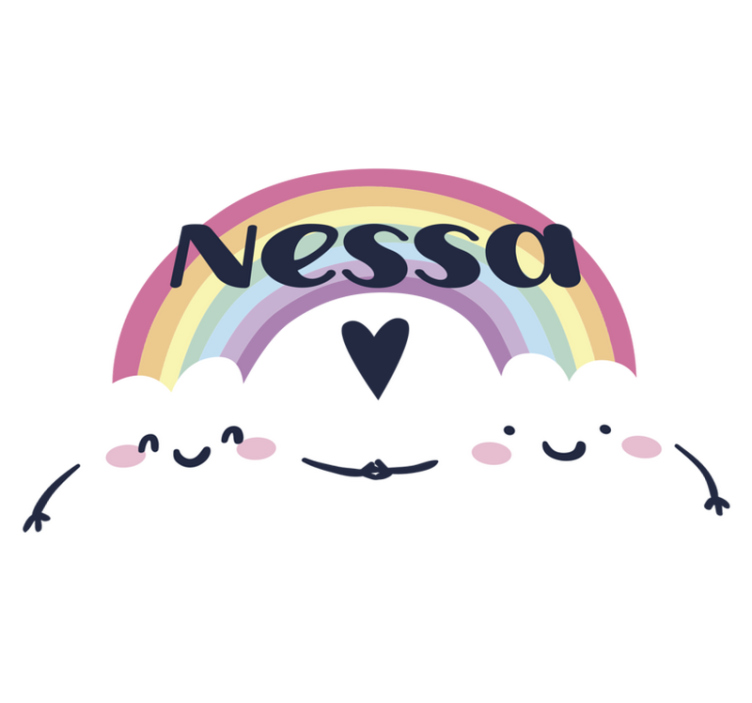 Personalized rainbow kids vinyl rug - TenStickers