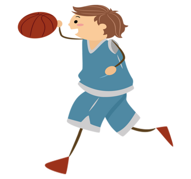 Kids vinyl rug for boys basketball theme - TenStickers