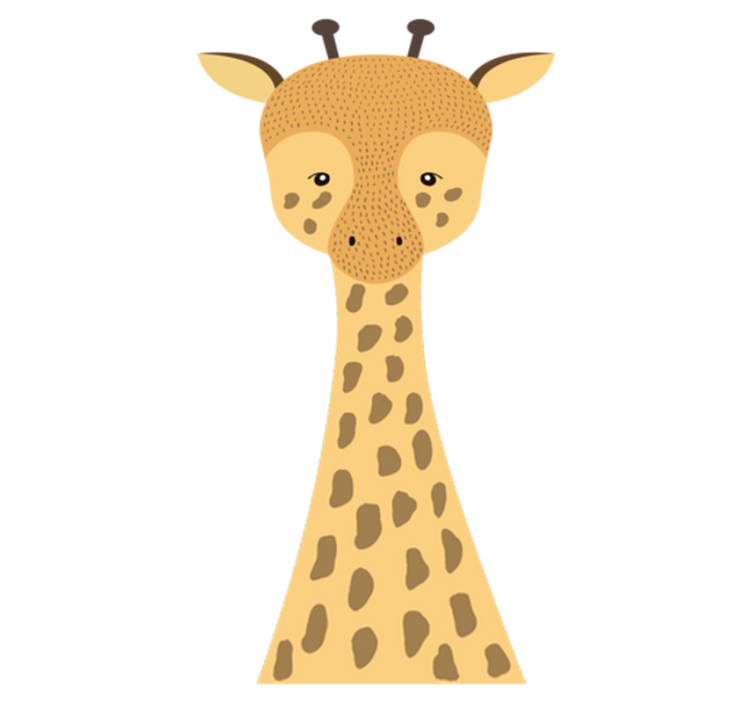 Kids vinyl rug baby giraffe design - TenStickers
