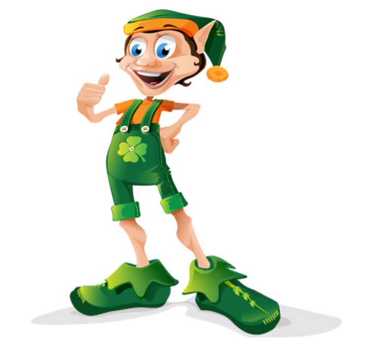 Kids vinyl rug clover elf design - TenStickers