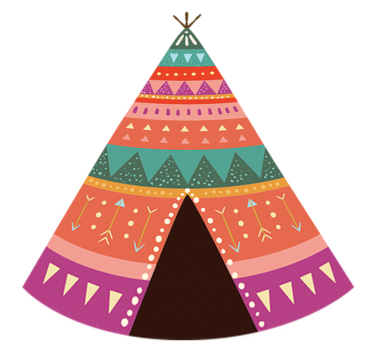 Kids vinyl rug indian shop headboard - TenStickers