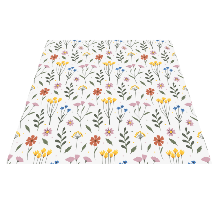Bedroom vinyl rug with multicolor garden flowers - TenStickers