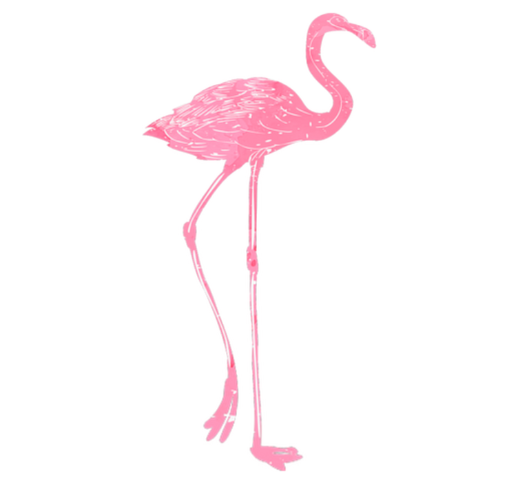 Bedroom vinyl rug watercolor flamenco - TenStickers