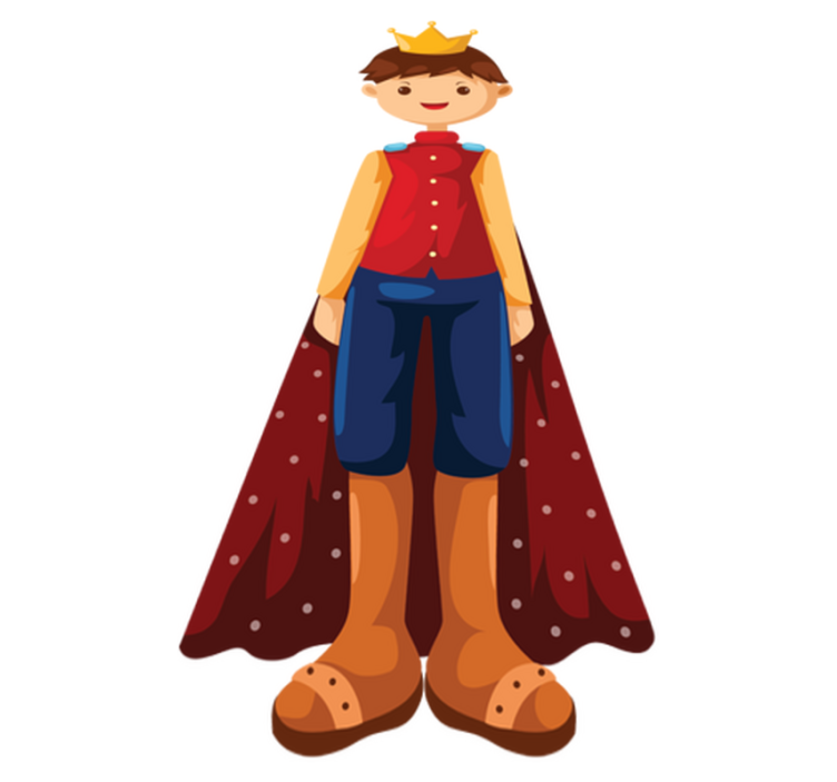 Kids vinyl rug with king illustration - TenStickers